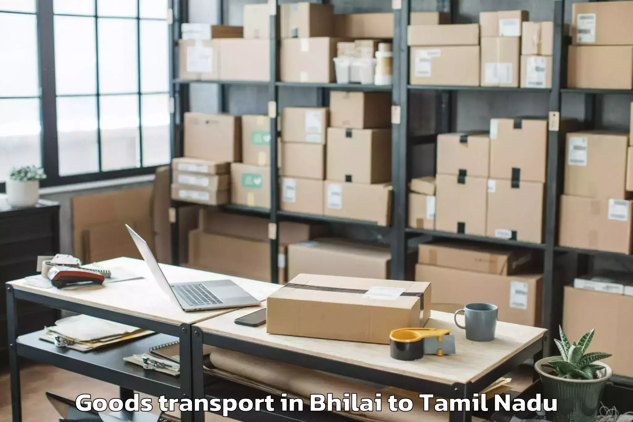 Efficient Bhilai to Tuticorin Airport Tcr Goods Transport